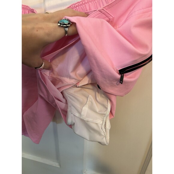 Bang Miami Men’s Large 4” Swim Beach Shorts Neon Pink Drawstring Pockets Lined - Picture 10 of 11